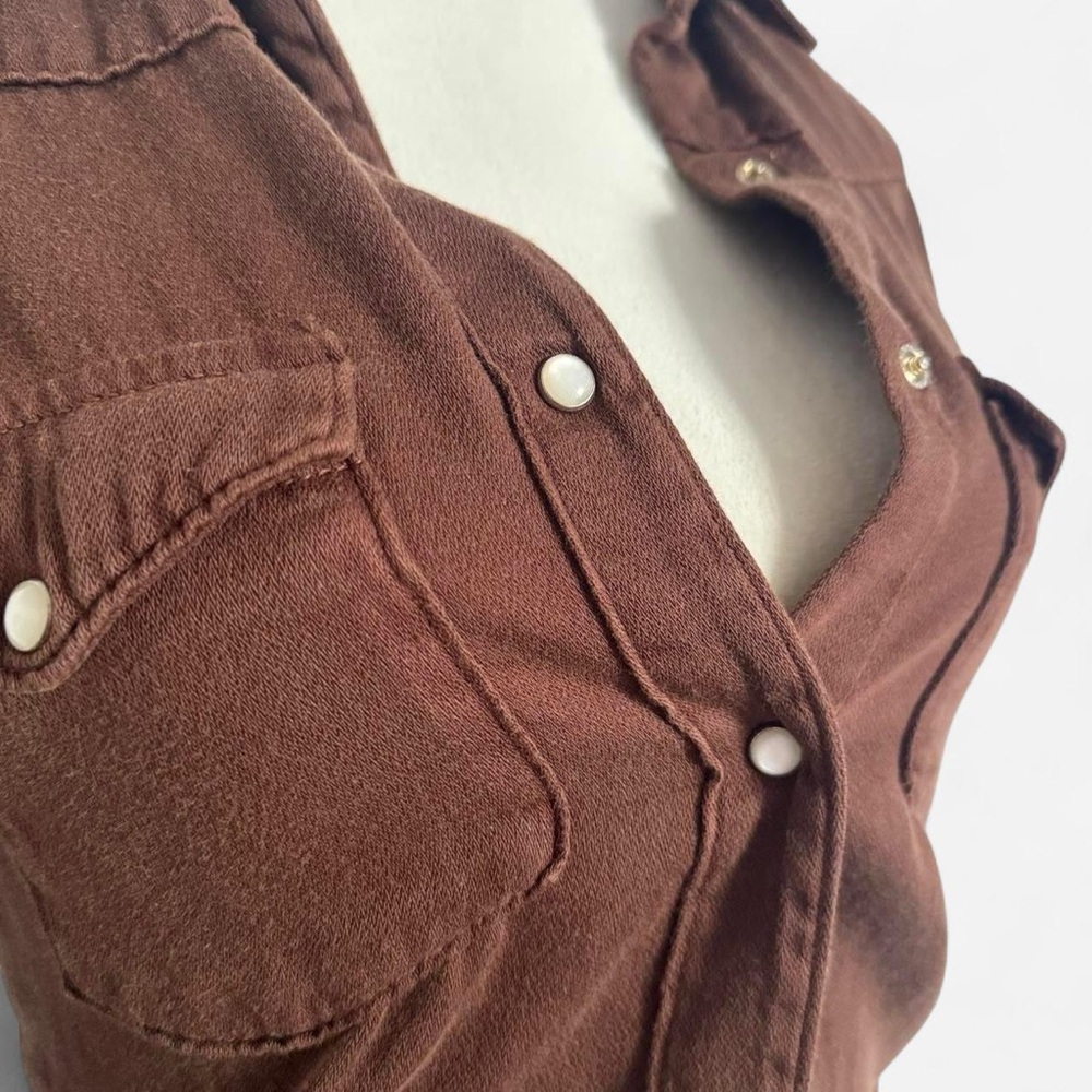 Brown Button-Up Shirt - Picture 4 of 5